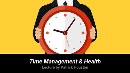 Platilla de diseño Time Management Lecture Man Holding Clock Full HD video