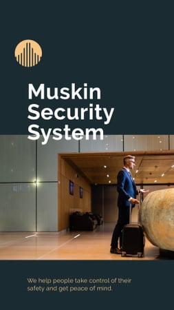 Designvorlage Security System services promotion für Mobile Presentation