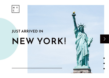 Liberty Statue in New York Postcard Modelo de Design