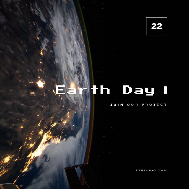 Earth view from Space Animated Post Šablona návrhu