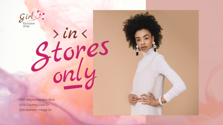 Plantilla de diseño de Clothes Store Offer Woman in White Outfit Full HD video 
