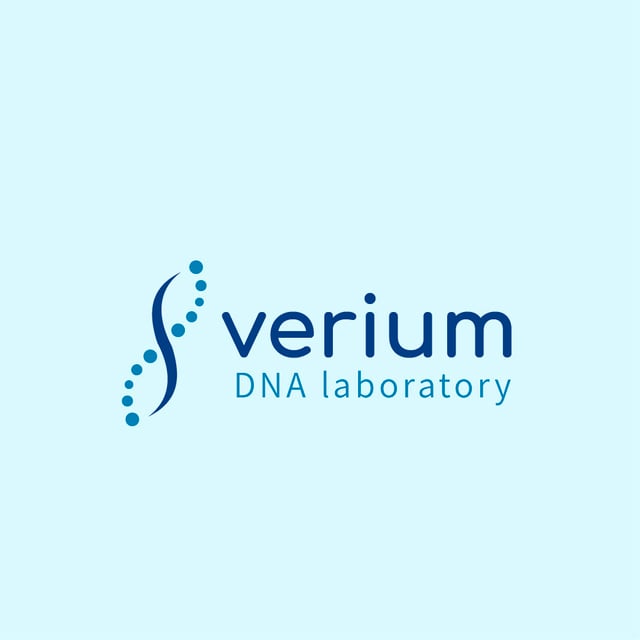 Test Laboratory Ad with DNA Molecule Icon Logo Design Template