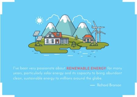 Szablon projektu Renewable energy technologies Postcard