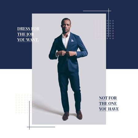 Handsome man wearing Suit Instagram AD – шаблон для дизайну
