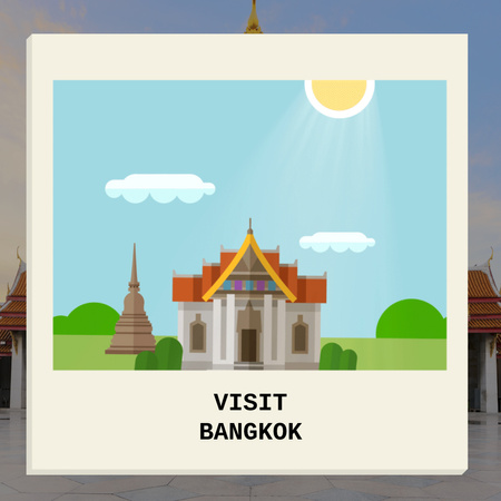 Template di design Visit Famous authentic Bangkok Animated Post