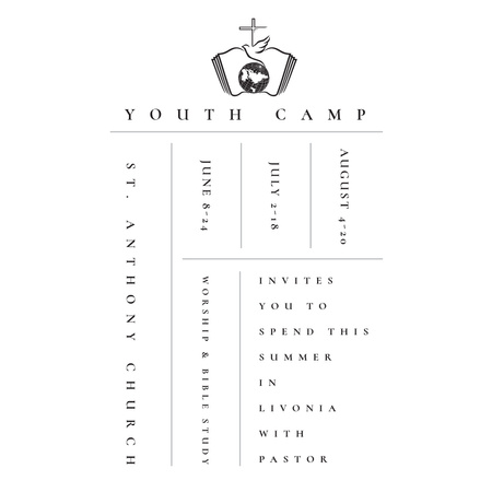 Platilla de diseño Youth religion camp Promotion in white Instagram AD