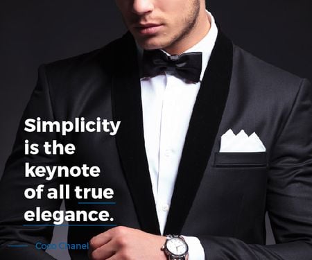 Elegance Quote Businessman Wearing Suit Medium Rectangle – шаблон для дизайну