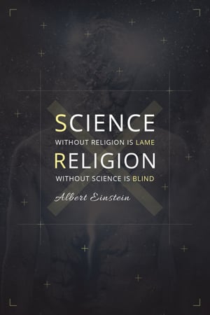 Template di design Citation about science and religion Pinterest