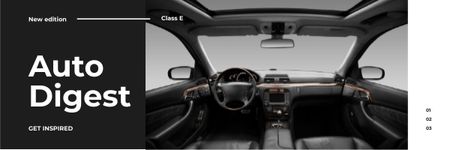 Stylish Car interior Email header Šablona návrhu