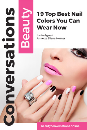 Ontwerpsjabloon van Tumblr van Female Hands with Pastel Nails for Manicure trends