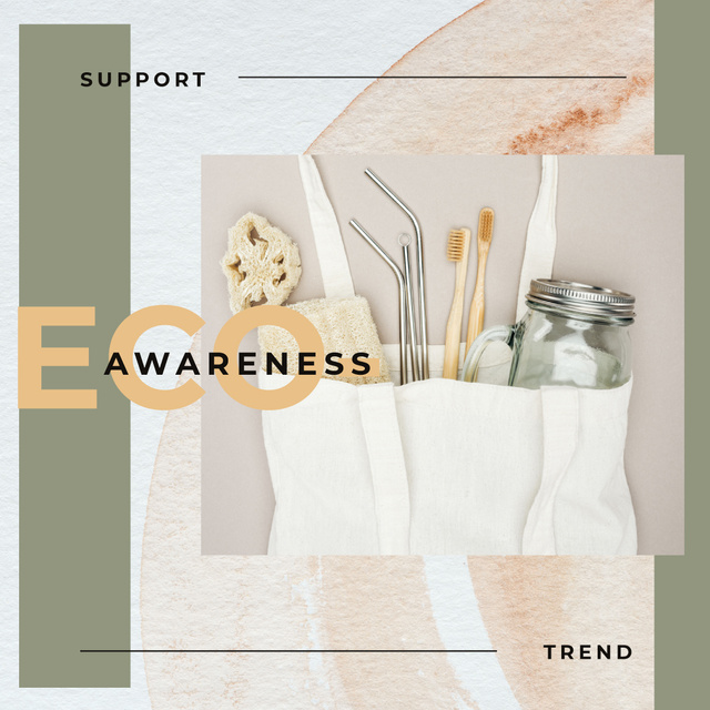 Modèle de visuel Eco-friendly Trend Sustainable Products - Instagram AD
