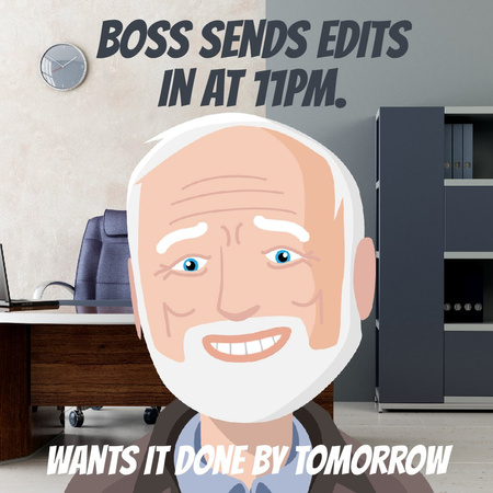 Platilla de diseño Upset man in Office Animated Post
