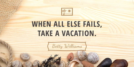 Template di design Travel inspiration with Shells on wooden background Image