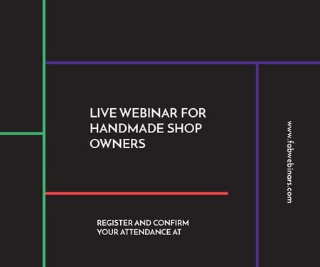 Modèle de visuel Live webinar for handmade shop owners - Medium Rectangle