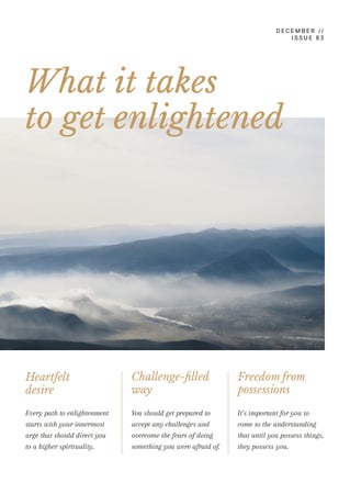 Meditation guide with scenic Mountains Newsletter Tasarım Şablonu