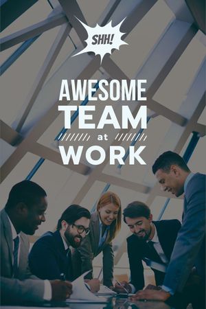 Amazing Business Team Working In Office Together Tumblr Design Template