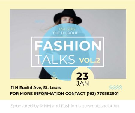 Fashion talks poster Large Rectangle – шаблон для дизайну