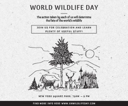 World wildlife day Medium Rectangle Šablona návrhu