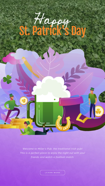 Saint Patrick's Celebration Attributes Instagram Video Story Modelo de Design