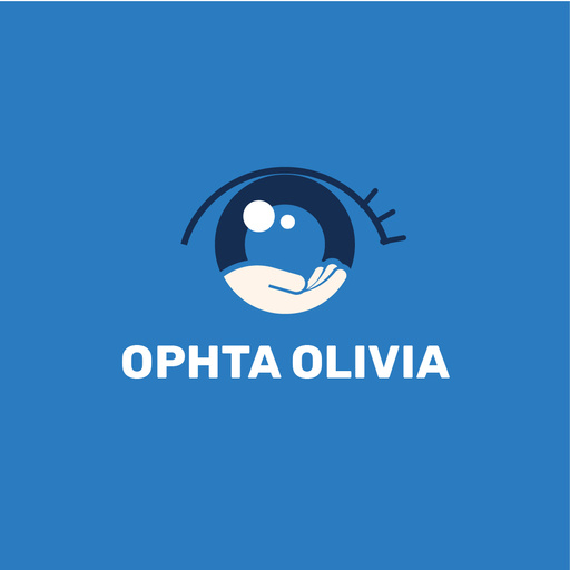 Ophthalmology Clinic With Eye Icon In Blue 