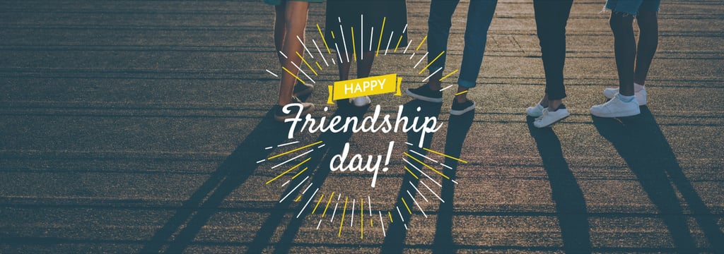 Friendship Day greeting Young People Together Tumblrデザインテンプレート