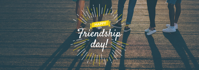 Friendship Day greeting Young People Together Tumblr Modelo de Design