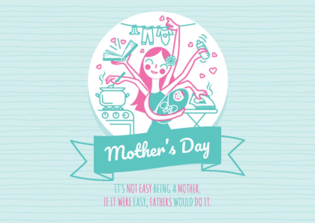 Happy Mother's Day Greeting Card – шаблон для дизайну