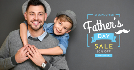 Special offer on Father's Day Facebook AD Design Template