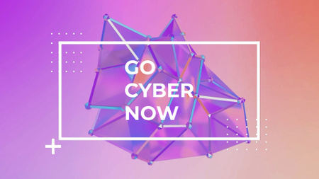 Designvorlage Cyber Monday Sale Digital Shape in Purple für Full HD video