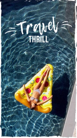 Platilla de diseño Woman with resting in pool TikTok Video