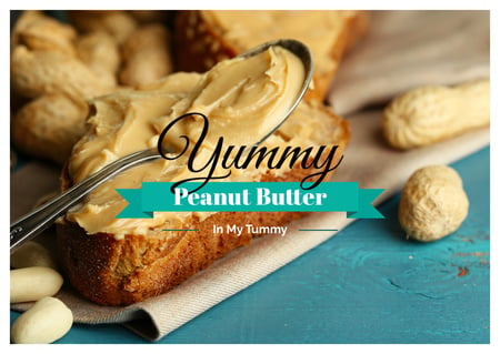 Template di design Delicious sandwich with peanut butter Card