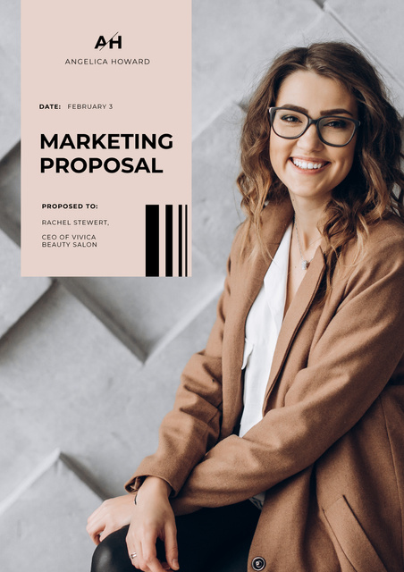 Ontwerpsjabloon van Proposal van Marketing professional services