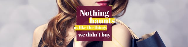 Quotation about shopping haunts Twitterデザインテンプレート