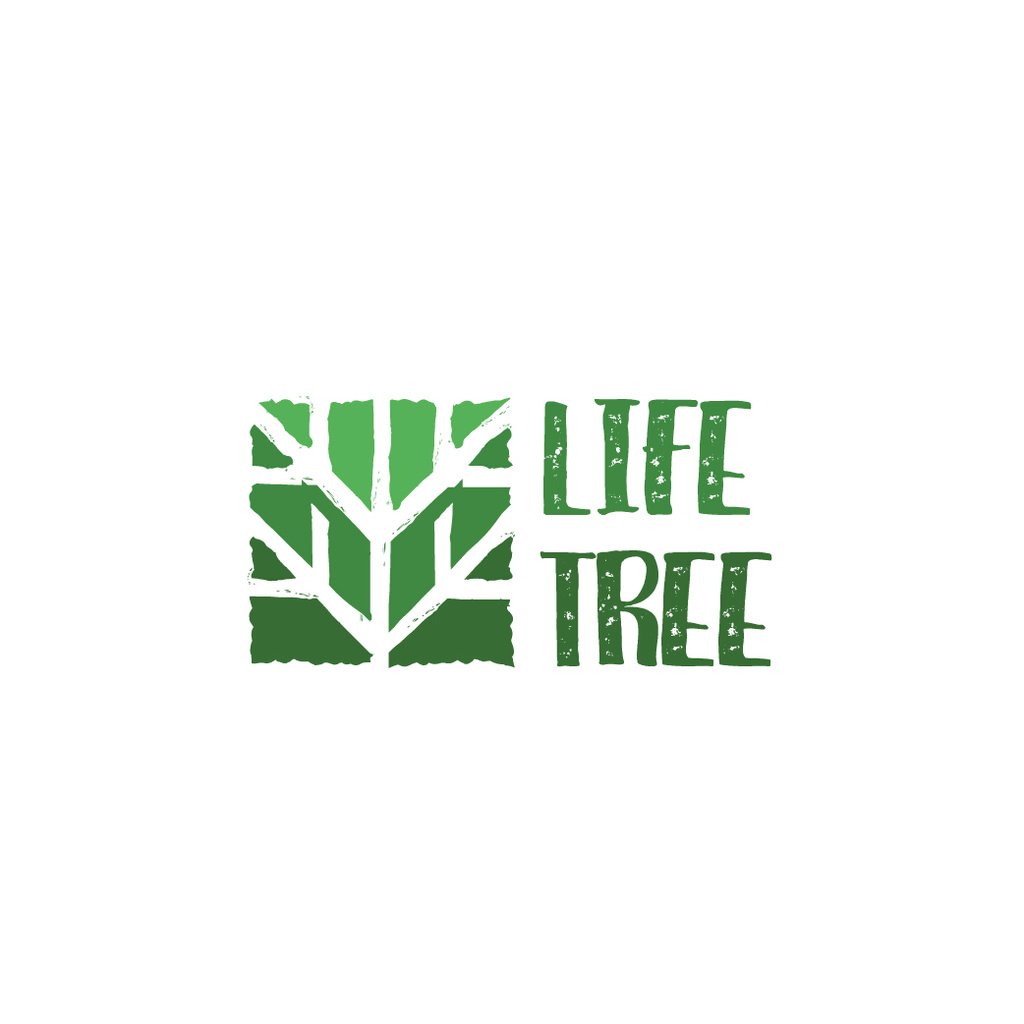 Plantilla de diseño de Ecological Organization Logo with Tree in Green Logo 