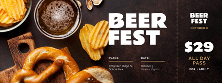 Plantilla de diseño de Traditional Beer Fest treats Ticket 