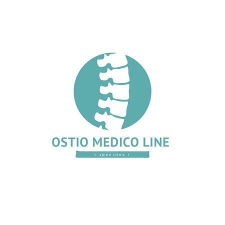 Plantilla de diseño de Clinic Promotion with Spine Icon Logo 
