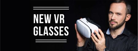 Platilla de diseño New VR Glasses Offer Facebook cover