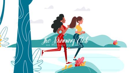 Platilla de diseño Running Club Ad Women Runners Outdoors Full HD video