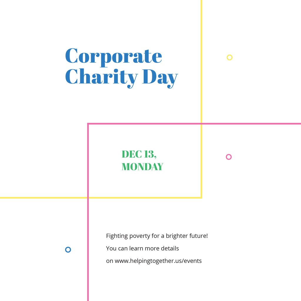Platilla de diseño Corporate Charity Day Instagram