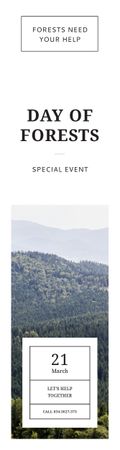 International Day of Forests Event Scenic Mountains Skyscraper – шаблон для дизайну