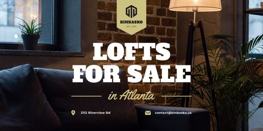 Real Estate Ad With Modern Loft Interior TwitterPost