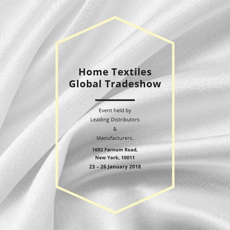 Home textiles global tradeshow Ad Instagram Design Template