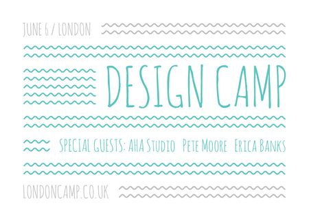 Design camp Announcement Card Modelo de Design