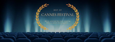 Cannes Film Festival seats in Cinema Facebook Video cover tervezősablon