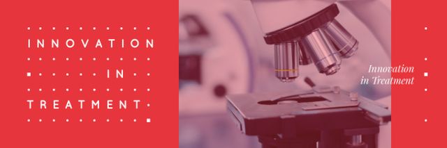 Healthcare Innovation with Modern Scientific Microscope Email header – шаблон для дизайна
