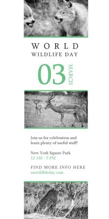 Plantilla de diseño de World Wildlife Day Animals in Natural Habitat Graphic 