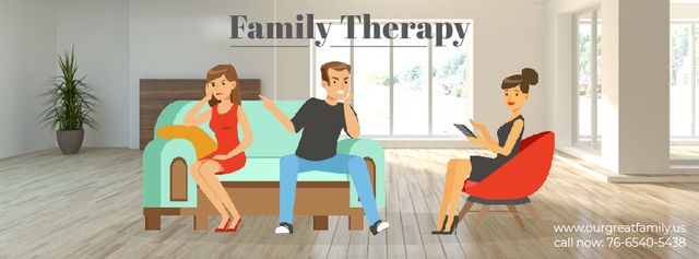 Family Therapy Center Ad Facebook Video cover Modelo de Design