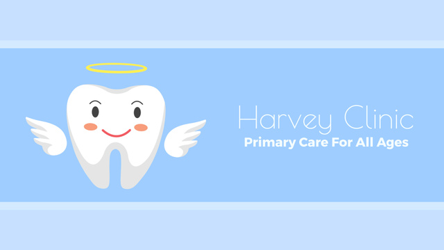 Designvorlage Dentistry Ad Cartoon Angel Tooth Character für Full HD video