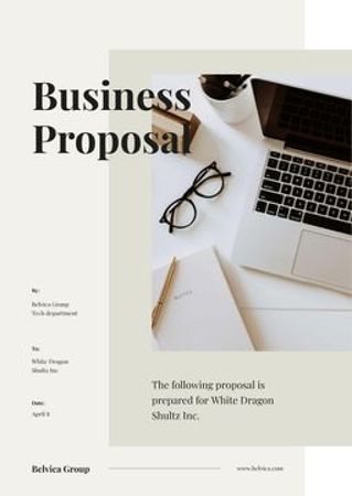 Business Project Management offer Proposal Modelo de Design