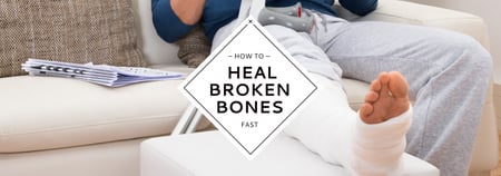 Platilla de diseño Man with Broken Leg reading Newspaper Tumblr